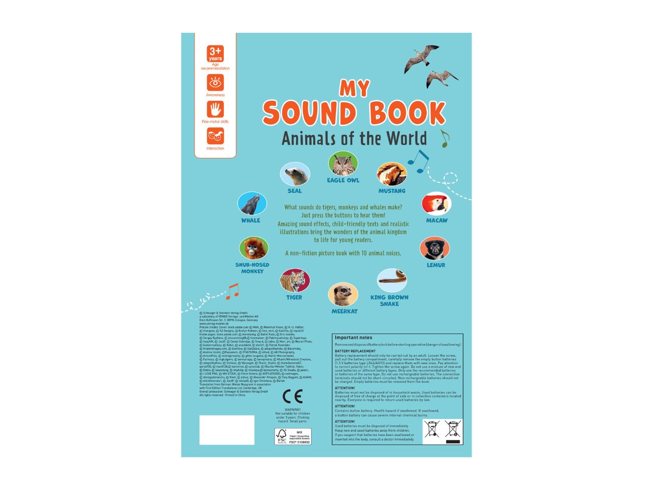 My Sound Book: Animals of the World, a non-fiction picture book with 10 animal noises for ages 3+.