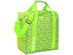 Lime green and white Thermal Bag with a shoulder strap