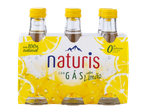 Pacote de água com gás sabor limão Naturis.
