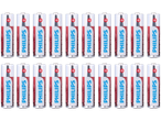 Row of Philips Power Alkaline batteries.