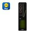 A black Lidl Plan vertical clock with a minimalist design.
