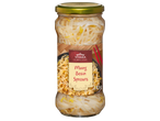 Стъклен буркан с кълнове от мунг боб, етикет с надпис „Mung Bean Sprouts“ и тегло 330g.