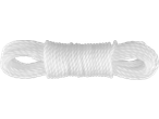 Three coils of white rope, two on the sides and one in the middle.