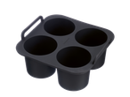 Silvercrest® silikona cepamforma ar četriem apaļiem iedobumiem.