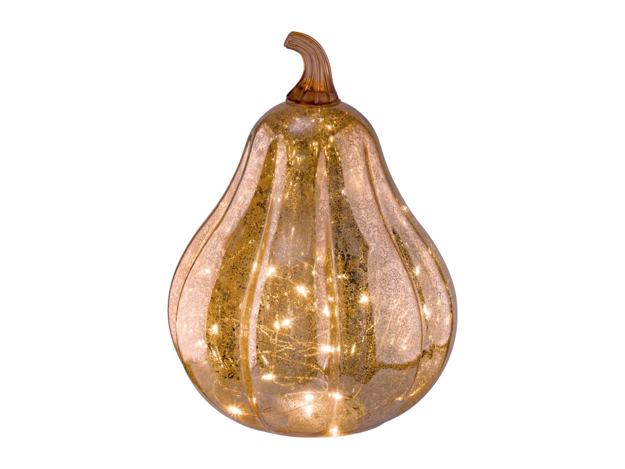 Livarno Home Golden Light-Up Decorative Pumpkin 