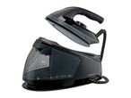 Black steam generator iron with a detachable water tank
