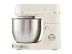 Cream retro stand mixer with stainless steel bowl and '1973' embossed on top.
