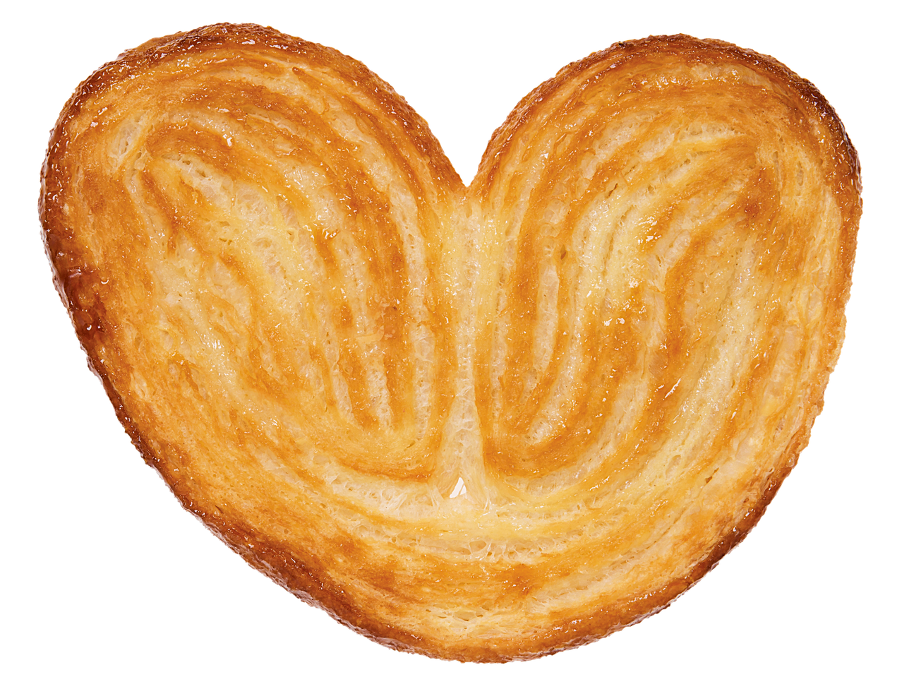 Doces em forma de coração, palmiers.