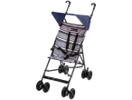 Bebe Confort lightweight stroller with blue and white stripes.