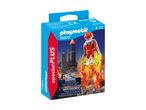 Playmobil Special Plus-figur med jetpack og advarsler om kvælningsfare.