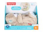 Plush otter toy in a box, featuring rhythmic breathing motion and soothing sounds.