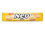 Sondey Neo Golden vegán, vaníliás krémmel töltött szendvics keksz.