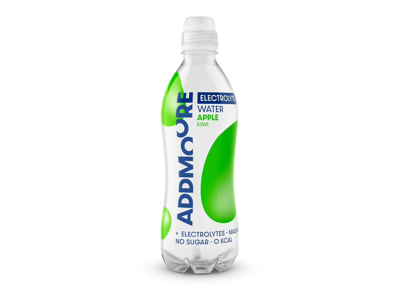 Fles elektrolytenwater met appel- en kiwismaak, suikervrij en 0 kcal.
