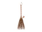 Decorative witch's broom with warm white LED lights