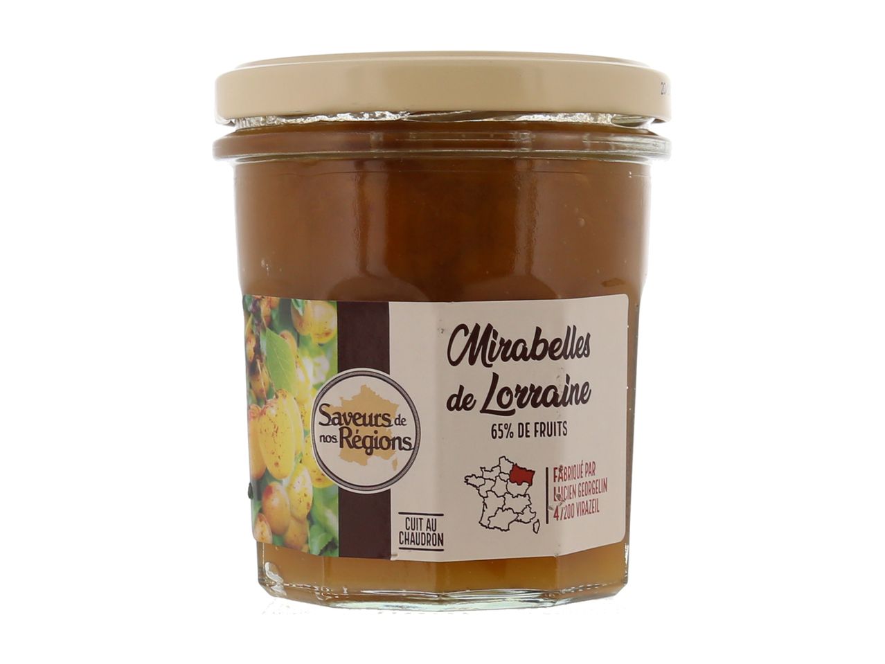 Confiture Mirabelles de Lorraine de Saveurs de nos Régions.
