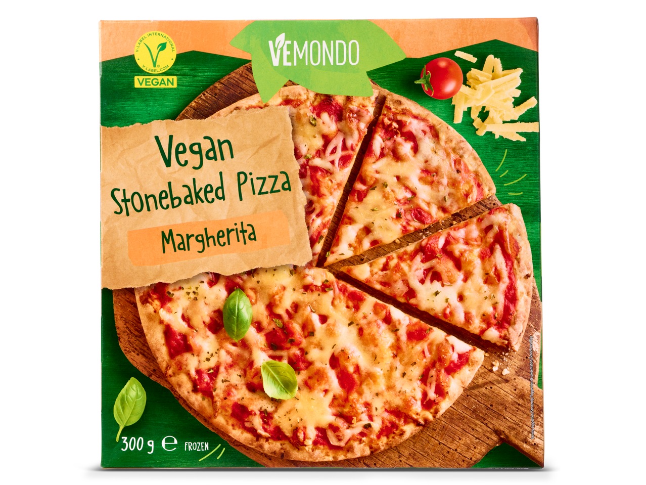 VEMONDO vegane Margherita pizza, bevroren.
