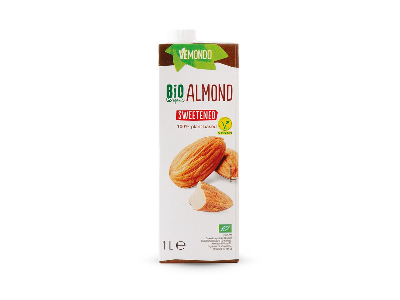 Pakiranje biljnog mlijeka od badema.