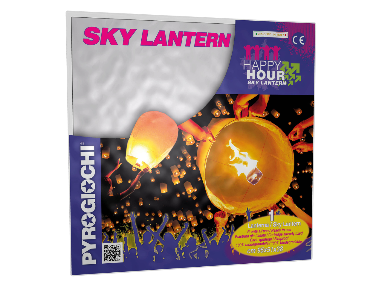 Lanterna volante bianca, 1 pezzo
