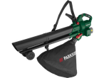 PARKSIDE 40 V cordless leaf blower/vacuum, green and black, with collection bag