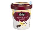 Deluxe Madagascan vanilla ice cream tub.
