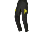 Crne elastične radne hlače s neonsko žutim detaljima i reflektirajućim trakama.