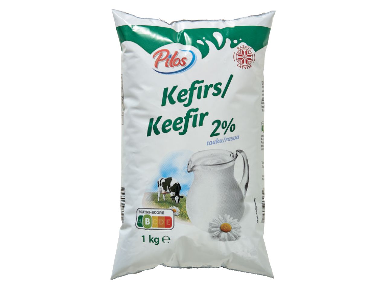 Pilos kefīra iepakojums ar 2% tauku saturu, 1 kg.