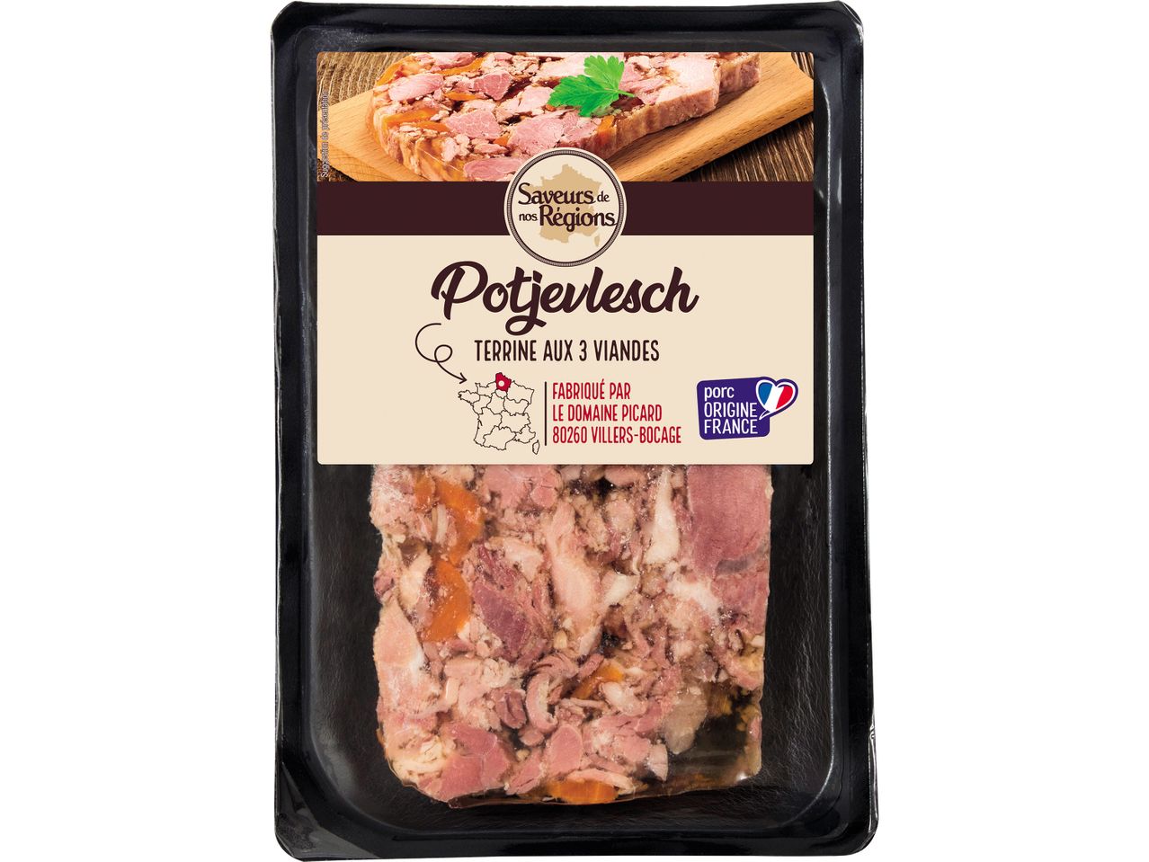 Terrine Potjevleesch trois viandes Saveurs de nos Régions.