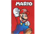 Super Mario stationery featuring Mario on a red polka dot background with the text 'MARIO'.