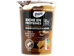 Crème dessert Envia riche en protéines, saveurs chocolat et caramel.