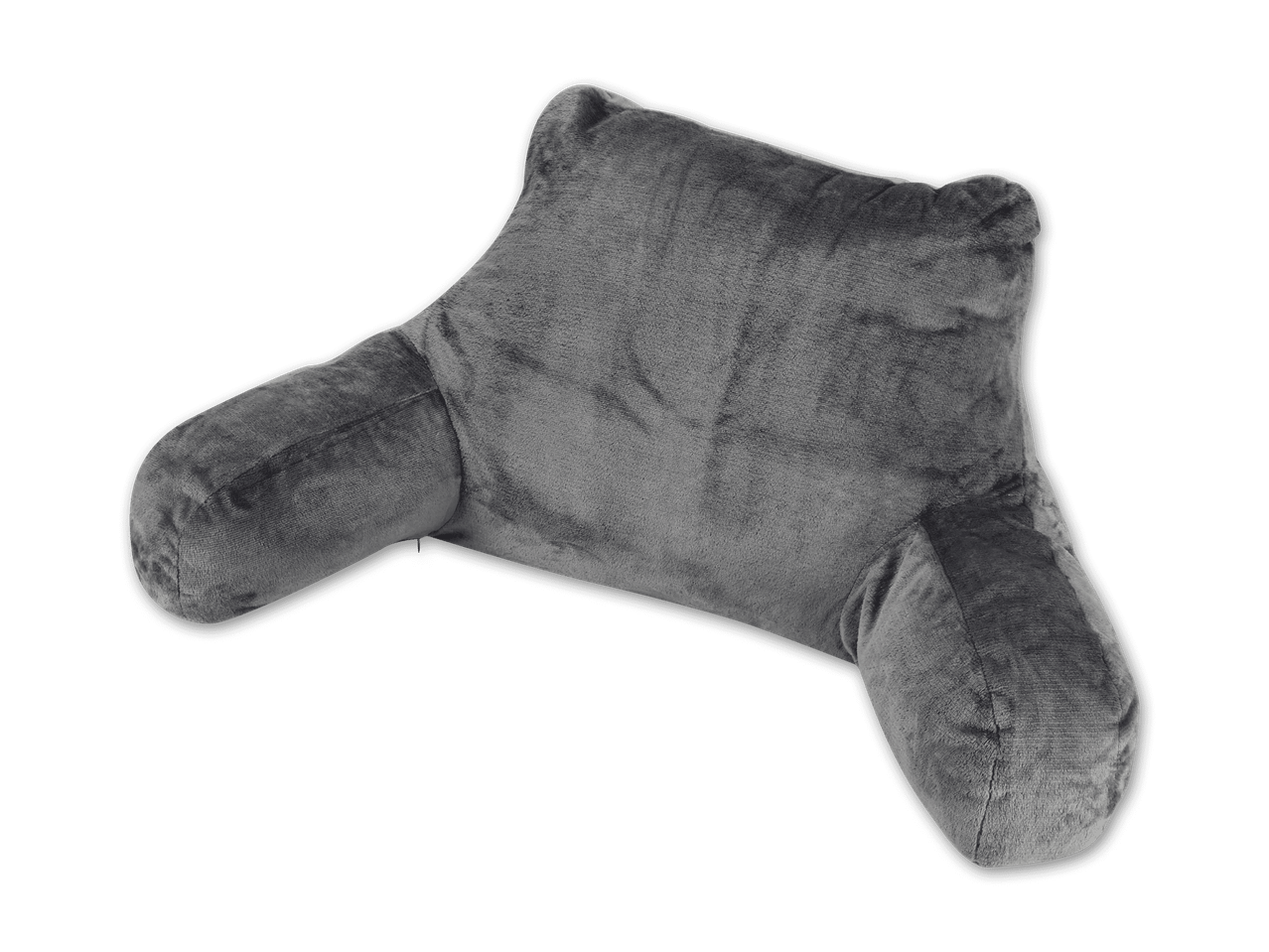 Graues Lesekissen mit Armlehnen