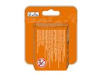Orange packaging with a warning about small parts in multiple languages and a 0-3 age restriction symbol.