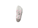 Meia sapatilha LUPILU para crianças pequenas com padrão floral rosa e cinzento, com o tamanho 23-26.