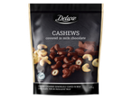 Deluxe cashewnoten, royaal bedekt met melkchocolade.