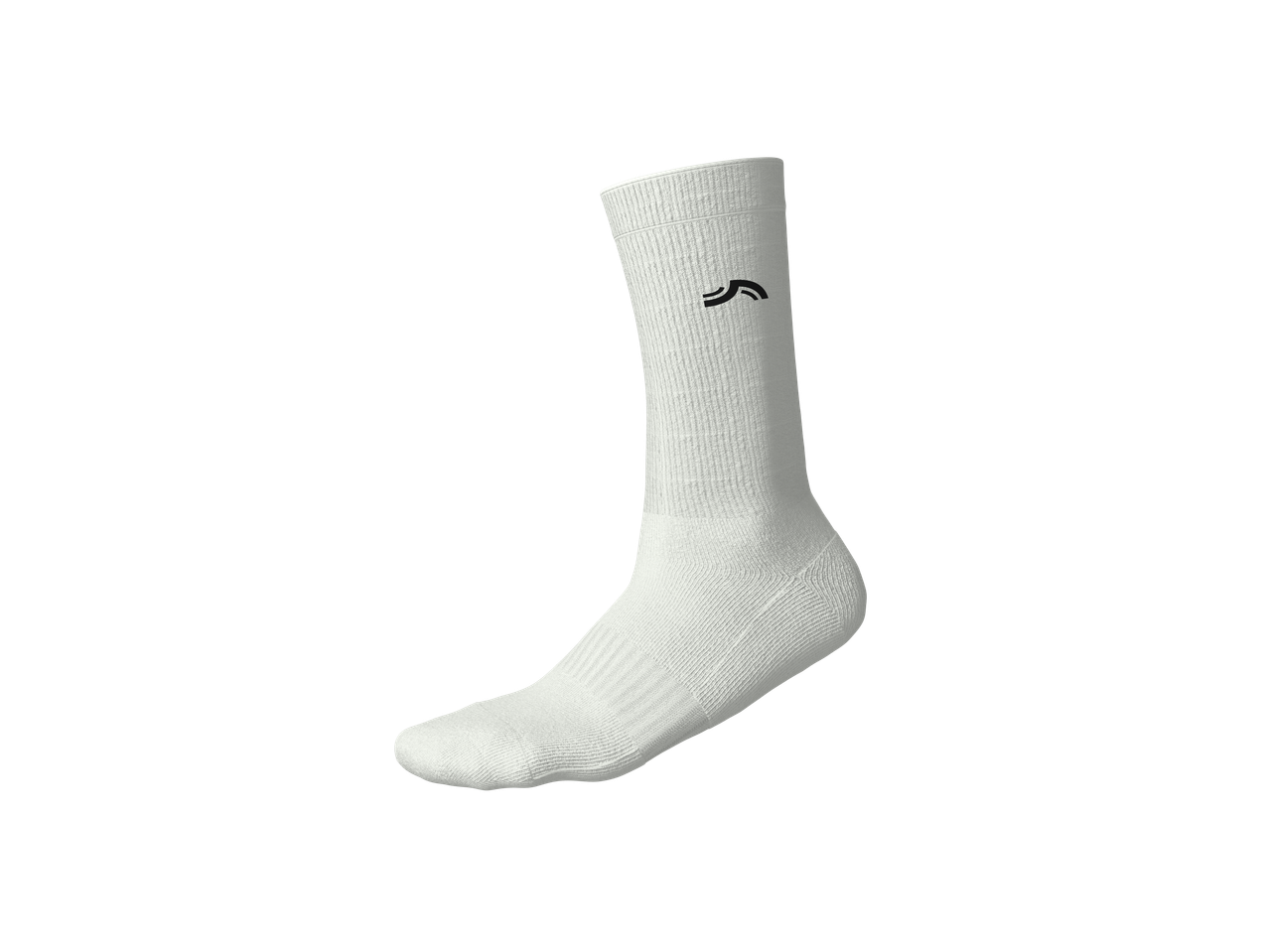 Chaussette de football blanche avec logo ANSMANN.