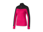 Pink-schwarzes Langarmshirt mit Reißverschluss