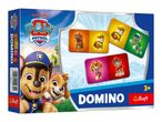 Paw Patrol domino game for ages 3 and up, featuring characters like Chase, Skye, and Marshall.