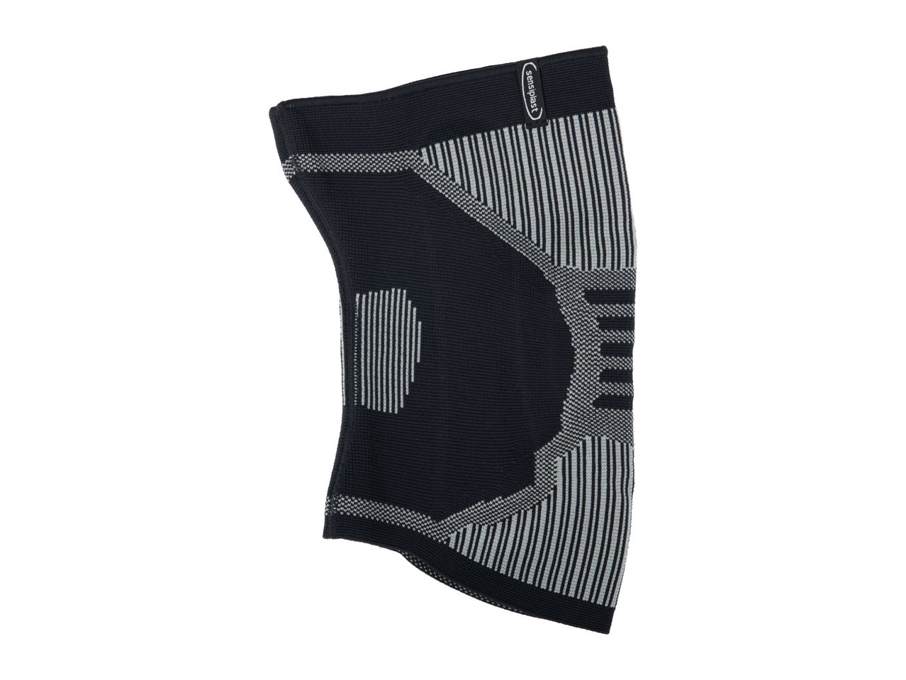 Black and grey knee support with textured patterns