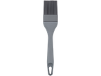 A gray silicone basting brush with a comfortable handle.