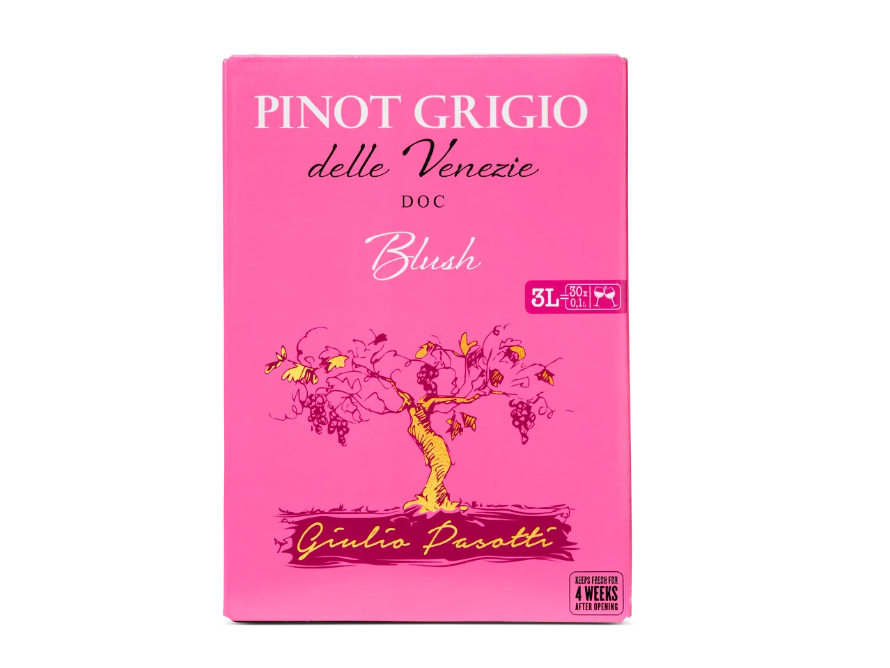 Giulio Pasotti Pinot Grigio delle Venezie Blush rosé wijn (3 liter).