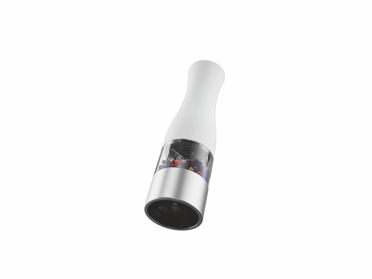 Cartouche de vape blanche et argentée.