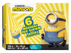 6 Minions ice cream lollies: raspberry & vanilla flavour.