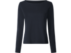 Esmara ladies' long sleeve top in dark blue with a boat neck