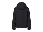 Black hooded jacket, back view