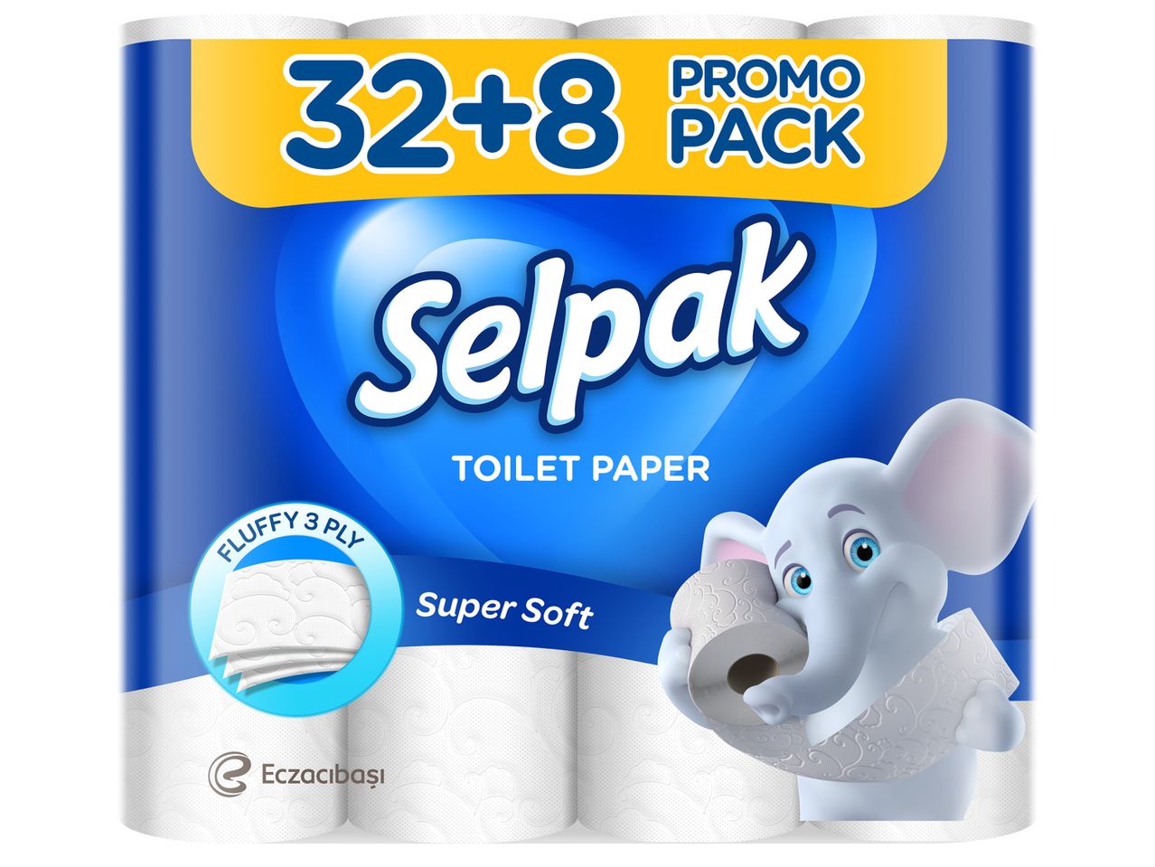 Тоалетна хартия Selpak, 3 слоя, 40 бр./опаковка