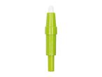 Green cuticle pusher with a white tip.