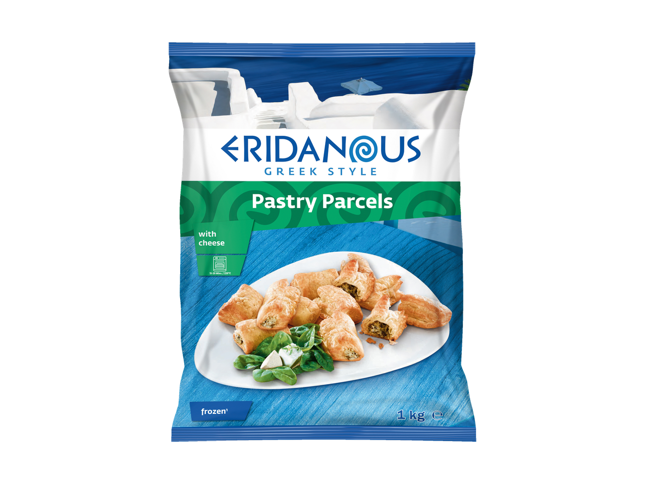 Eridanus Griekse stijl bevroren pasteitjes met kaas.