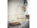 Livarno Home LED dekoratiivne jõulupuu kingitustega valgel marmorpinnal