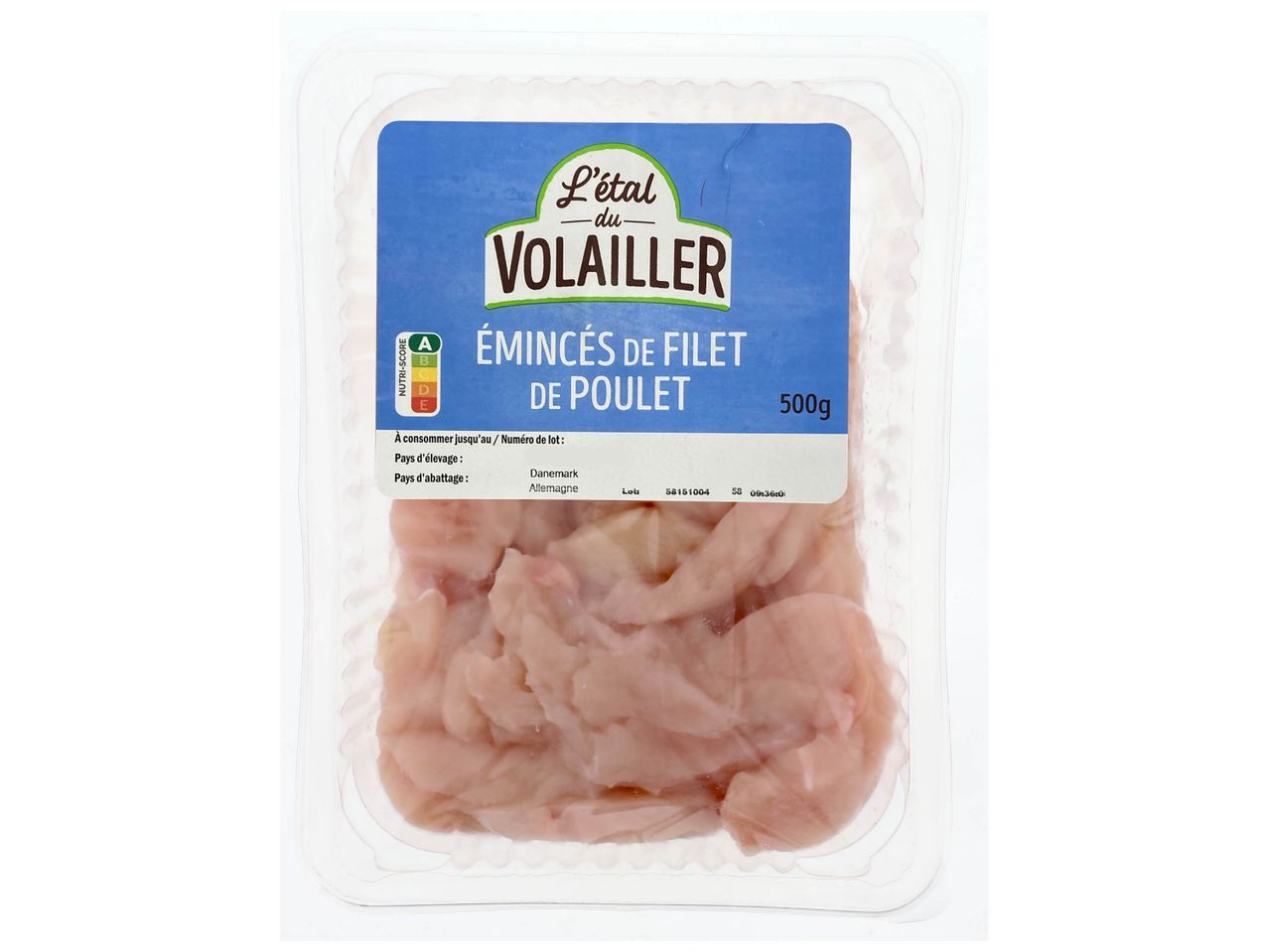Emballage de poitrine de poulet Volatier.