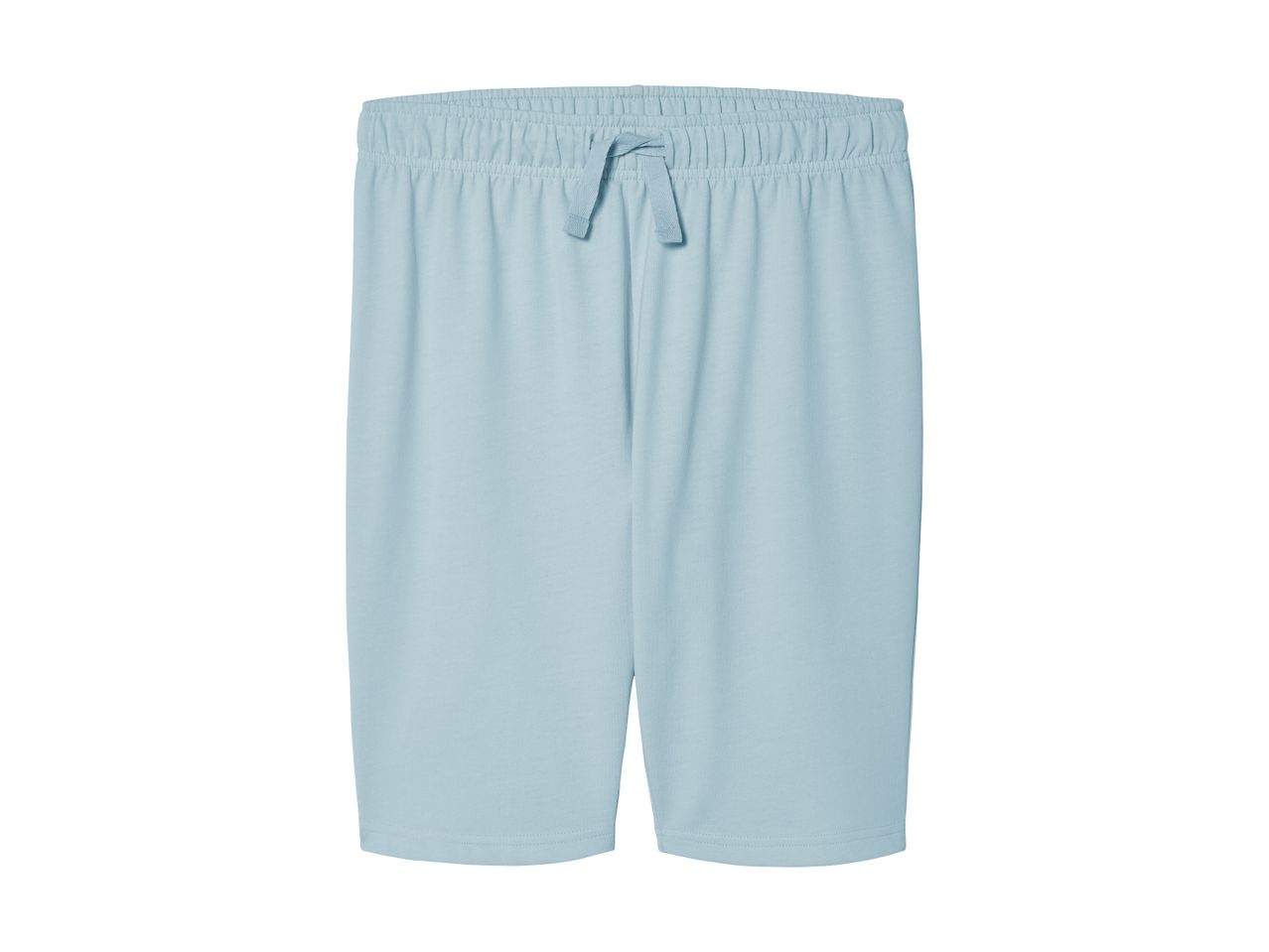 Lyseblå shorts med elastik i taljen og snøre
