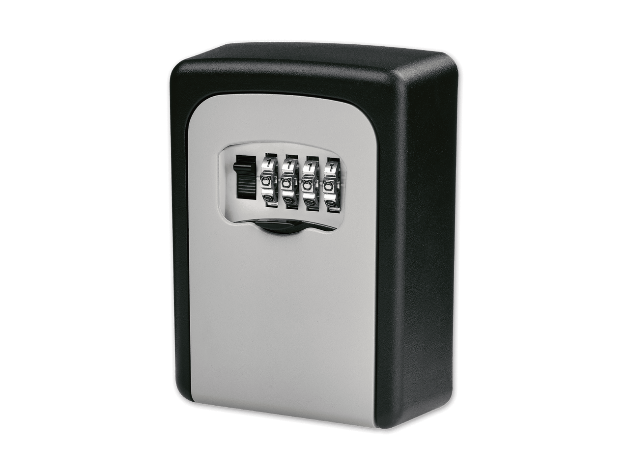 Schwarzer Schlüsselsafe mit vierstelliger Zahlenkombination